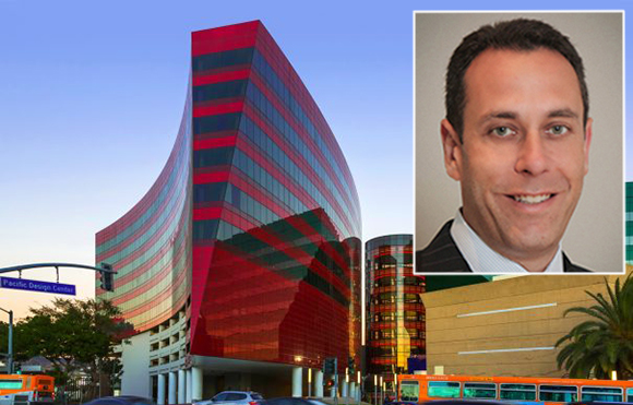 The Red building of the Pacific Design Center and Marc Horowitz of Cohen Brothers Realty