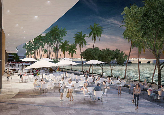 Rendering of Resorts World Miami via the Next Miami