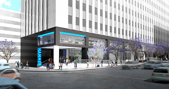 Rendering of Hammer's new entry at Wilshire and Westwood (Michael Maltzan Architecture)