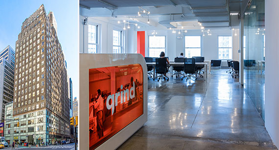 1412 Broadway and the Grind co-working space