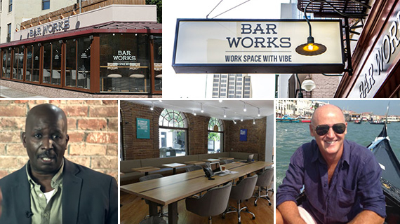 From left: Franklin Kinard, Bar Works spaces and Renwick Haddow (Credit: Bar Works)