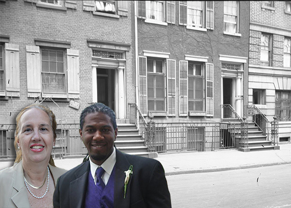 <em>From left: Gail Brewer, Jumaane Williams and unmarked NYC townhouses (Credit: Getty Images)</em>