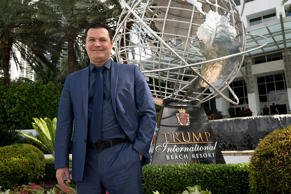 Roman Bokeria, President and CEO of Miami Red Square Realty, in front of the Trump International Beach Resort near his Sunny Isles Beach office. Bokeria is a realtor and investor who deals with Russian speaking buyers/investors among others. (Credit: Getty Images)