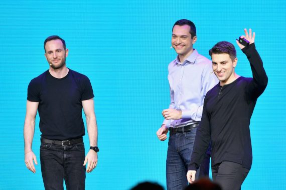 Airbnb Founders Joe Gebbia, Nathan Blecharczyk and Brian Chesky (Credit: Getty Images)