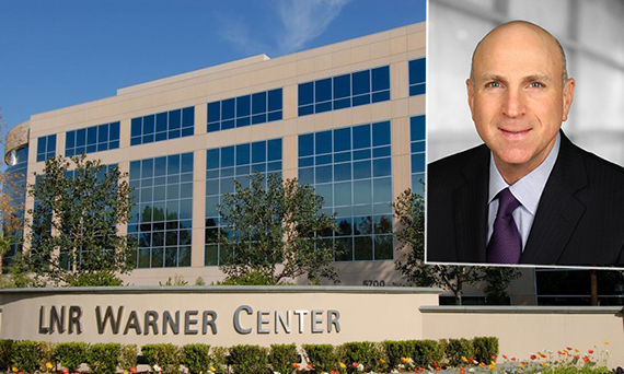 A building at LNR Warner Center and Oaktree CEO Jay Wintrob (via Hines, Oaktree)