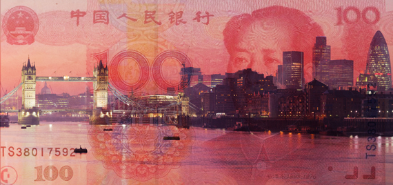 London skyline and the yuan