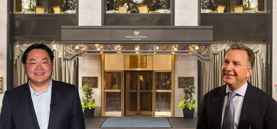 From left: Jho Low, The Park Lane Hotel and Steve Witkoff (Credit: Getty Images and The Park Lane Hotel)