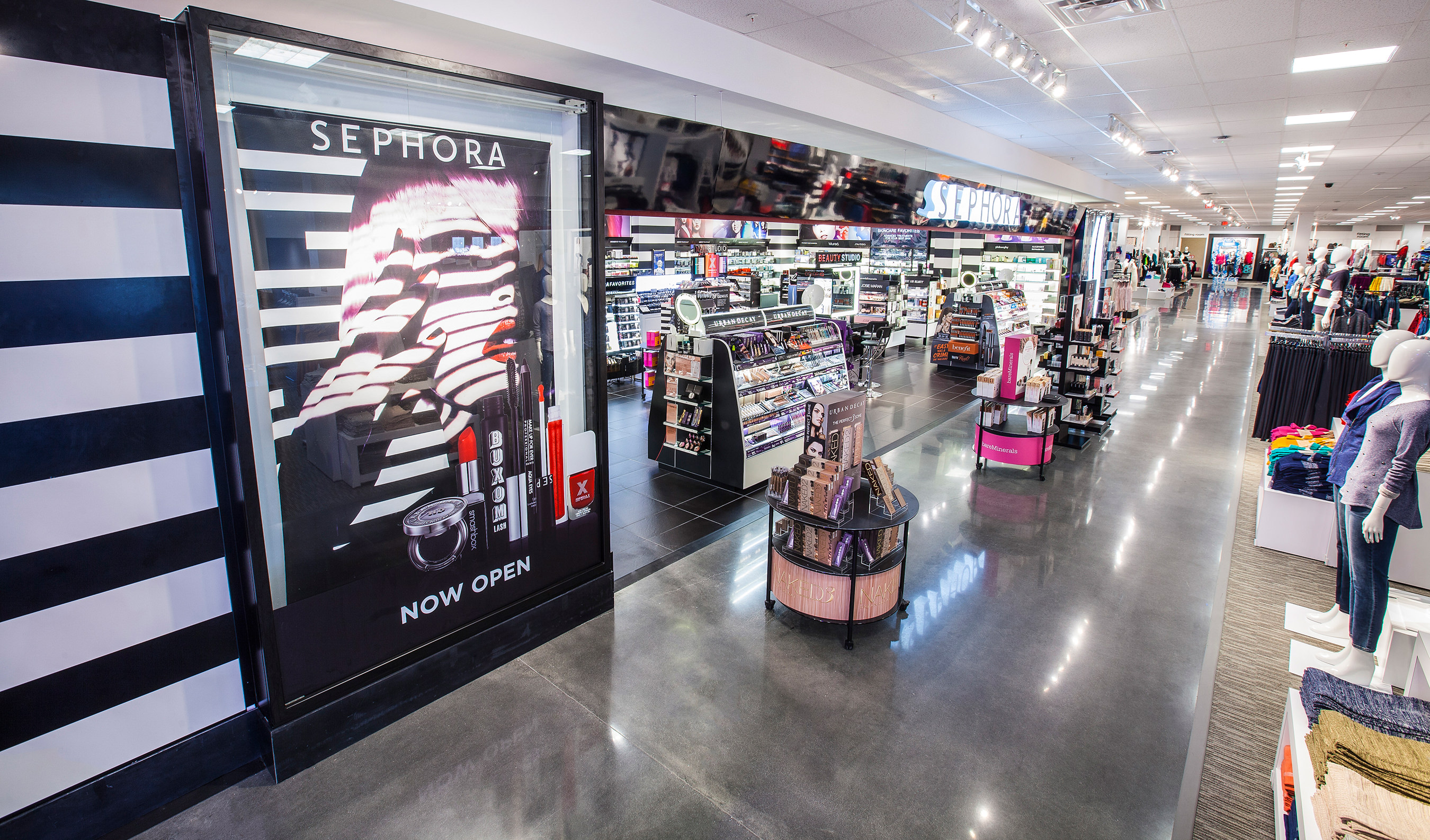 Photo of JC Penney's Sephora boutique-in-store, courtesy of Nordstrom