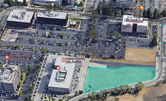 The site, highlighted, at 23133 West Sherman Place