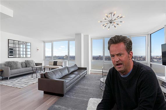 Matthew Perry and the apartment at 635 West 42nd Street (credit: USA)