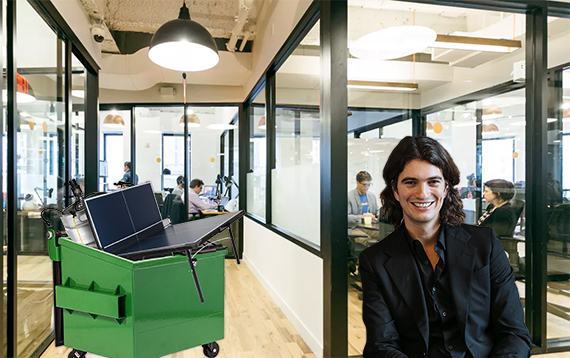 WeWork office space and Adam Neumann