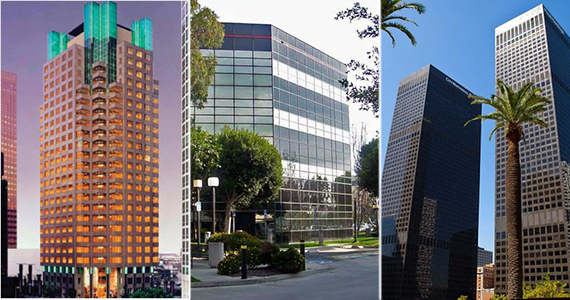 801 Tower, 1501 Hughes Way and 515 S Flower Street (SBHG/CommonWealth Partners/Daum Commercial)