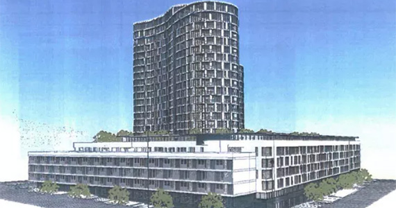 Project rendering of 2908 Wilshire Boulevard (Department of City Planning)