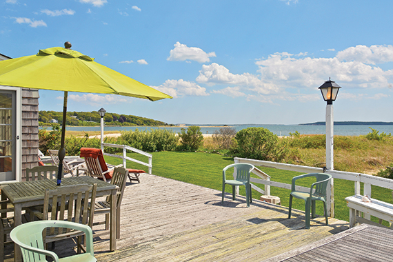 The quieter, less expensive North Fork area is attracting attention from summer clients, brokers say. Here, the view from a four-bedroom cottage in Cutchogue.