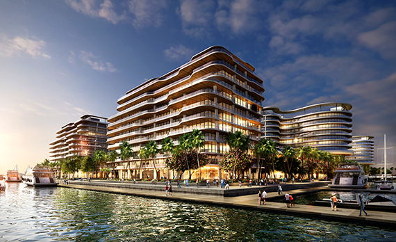 New rendering of Bahia Mar (Credit: Kobi Karp Architects)