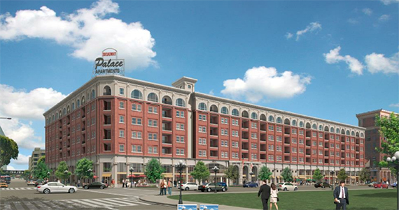 Rendering of Broadway Palace (via Colliers)