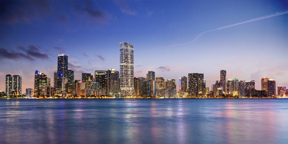 A rendering of Florida East Coast Realty’s The Towers, designed by Foster + Partners