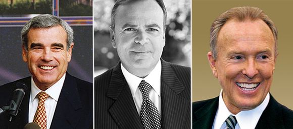 From left: Edward Roski, Jr., Rick Caruso, and Donald Bren