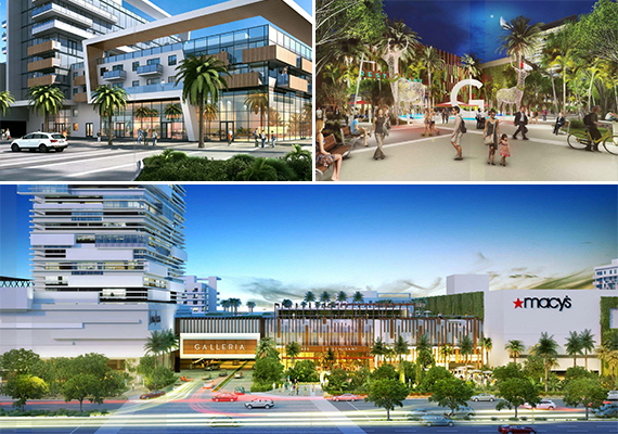 Renderings of Galleria Mall in Fort Lauderdale