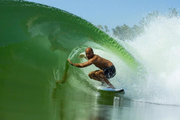 Kelly Slater surfing an artificial wave (Source: RedBull.com)