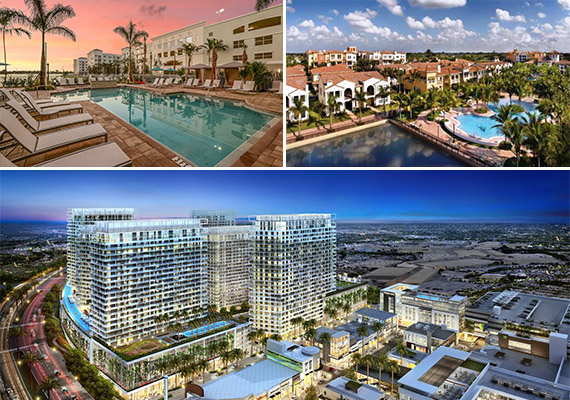 Clockwise from top left: Portico, Artesia and Metropica
