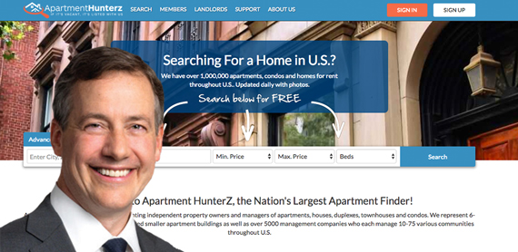 CoStar CEO Andrew Florance and Apartmenthunterz.com, website of Apartment Hunters