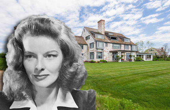 The Katharine Hepburn Estate, 10 Mohegan Avenue (credit: Sotheby’s International Realty and Wiki Commons)