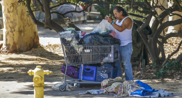 A homeless man in Pomona