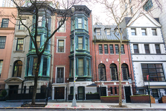 A row of townhouses on the Upper East Side