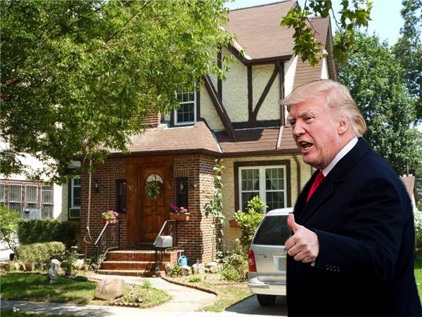 85-15 Wareham Place and Donald Trump (Credit: Getty Images)