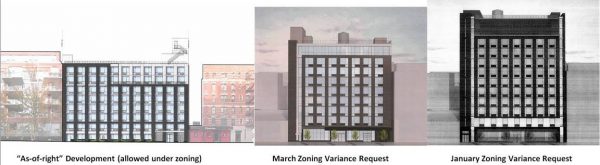 Renderings of 432 East 14th Street (Credit: Greenwich Village Society for Historic Preservation, Click to enlarge)