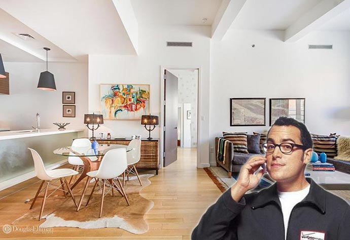 Paul Marcarelli and his apartment at 150 North 5th Street in Williamsburg (credit: Douglas Elliman and Verizon)
