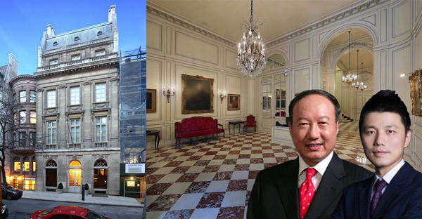 From left: 19 East 64th Street, HNA's Chen Feng and Roy Liao