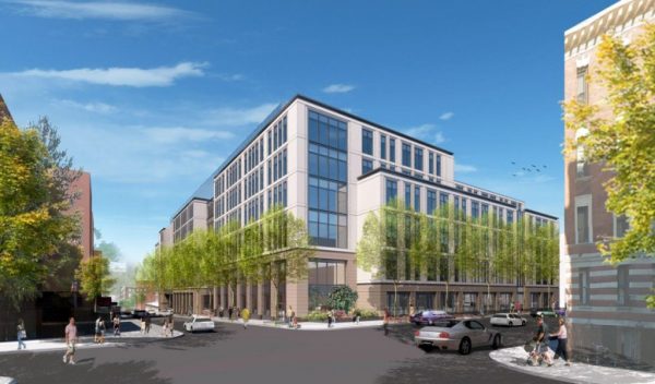2016 approved rendering of hospital expansion at 515 Sixth Street in Brooklyn (Credit: Perkins Eastman via YIMBY)