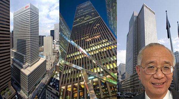 From left: 666 Fifth Avenue, 1221 Sixth Avenue, 245 Park Avenue and Ludwig Chang