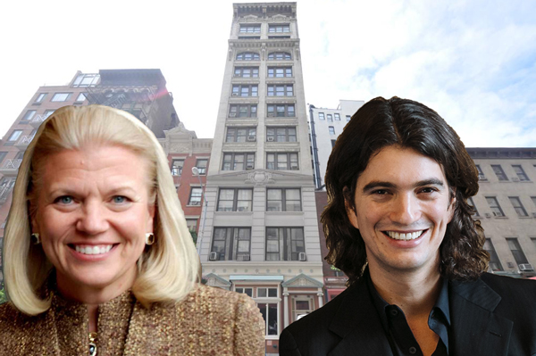 From left: IBM's Ginni Rometty, 88 University Place and Adam Neumann