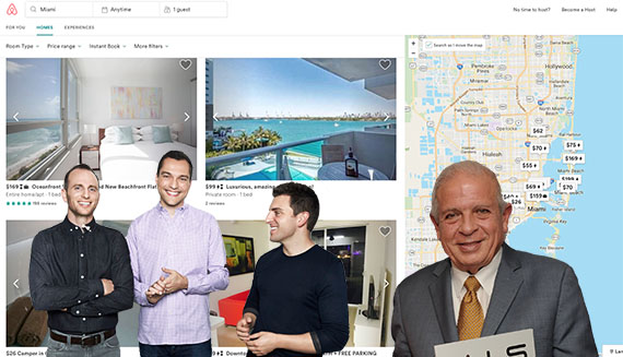 Airbnb founders and Mayor Tomas Regalado