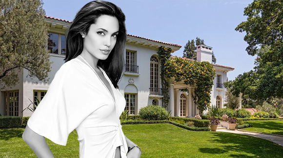 Angelina Jolie and the mansion on De Mille Drive