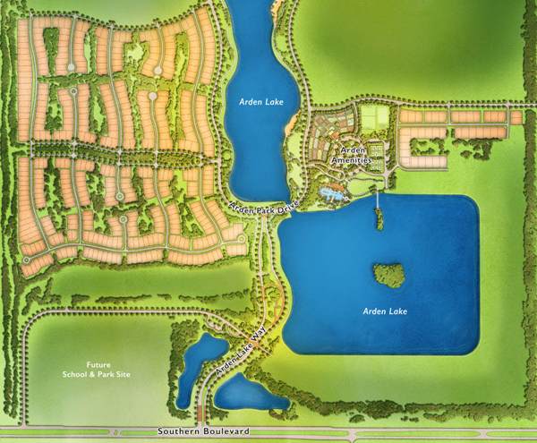 Map of the master-planned Arden development