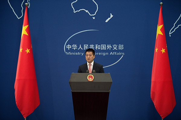 <em>Chinese Foreign Ministry spokesperson Lu Kang (Credit: Nicolas Asfouri/AFP/Getty Images)</em>