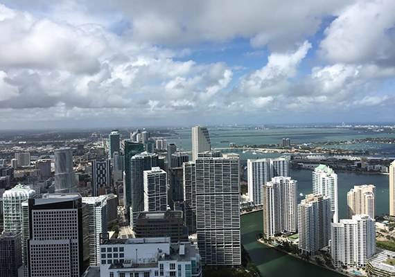 View of Greater Downtown Miami from Panorama Tower's rooftop