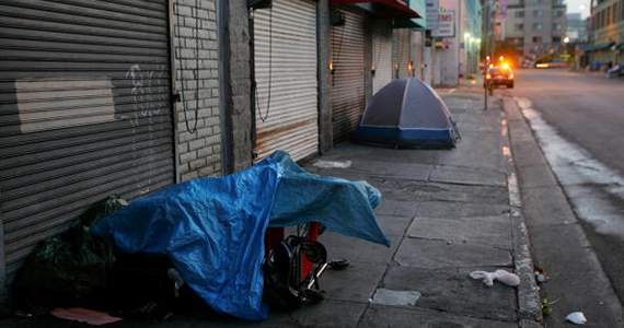 Homeless encampments in Downtown LA (Getty Images)