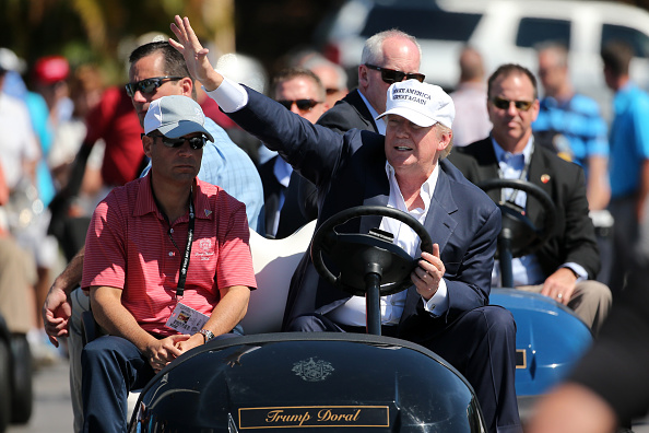 Donald Trump at Trump National Doral Blue Monster Course (Credit: Getty Images)