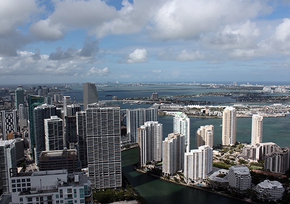 Downtown Miami from the top of Panorama Tower