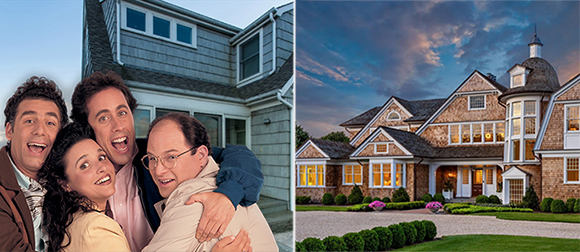 The Seinfeld house at 45 Whalers Lane and the $26 million mansion at 7 Olde Town Lane