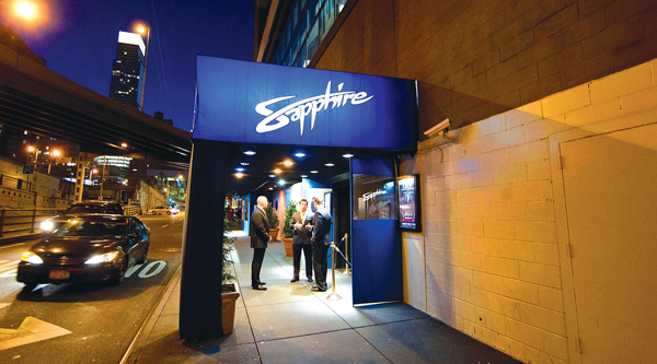 The Sapphire New York strip club at 333 E 60th Street