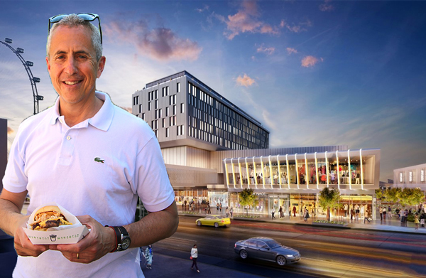 Rendering of Empire Outlets and Shake Shack's Danny Meyer (Credit: Getty Images)