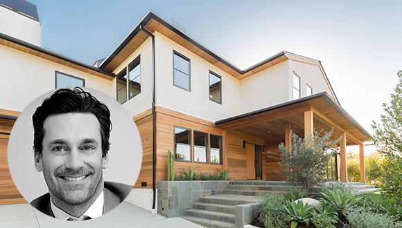Jon Hamm and his new home on Green Oak Drive (Credit: Bryan Reichling Real Estate)