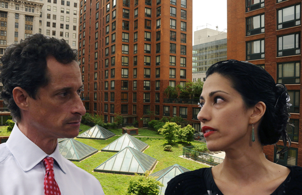 1 Irving Place, Anthony Weiner and Huma Abedin (Credit: Getty Images)