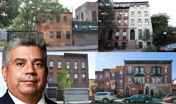 Clockwise from left: 42 Albany Avenue, 176 Washington Park, 123 Albany Avenue, 1424 Fulton Street and Eric Gonzalez